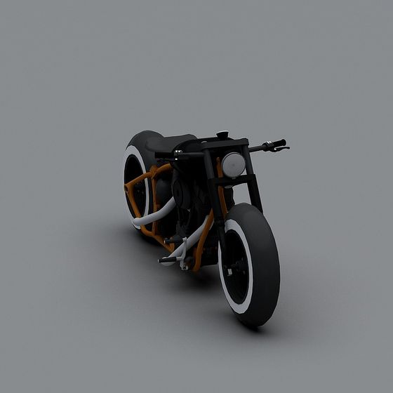 Stylish Low Poly Motorcycle 3D model for Creative Projects