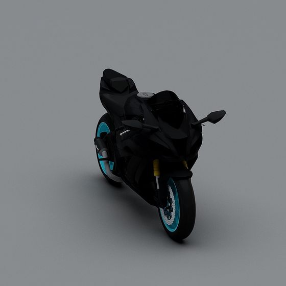 Low-Poly Motorcycle 3D Model Design