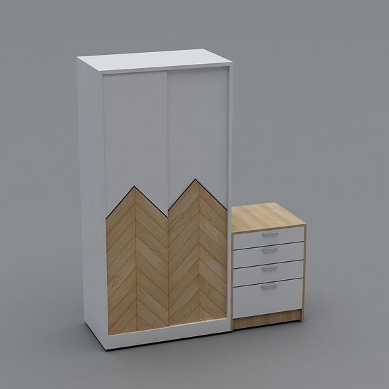 Elegant Geometric Furniture Set 3D model