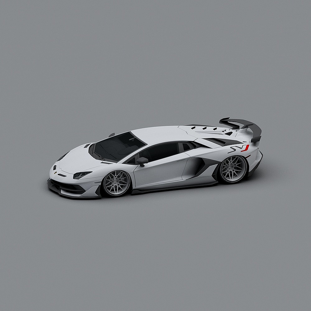 Speedster Low-Polygon Sports Car 3D model