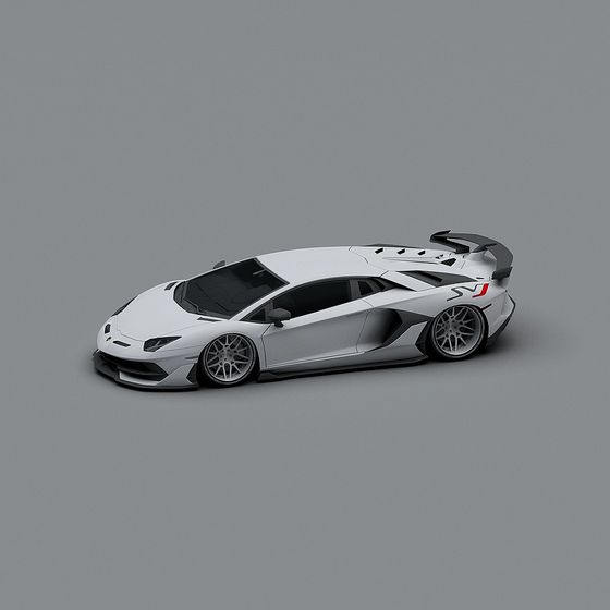 Speedster Low-Polygon Sports Car 3D model
