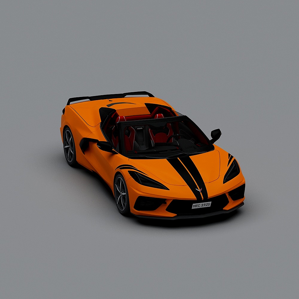 Speed Soul Orange Sports Car 3D model