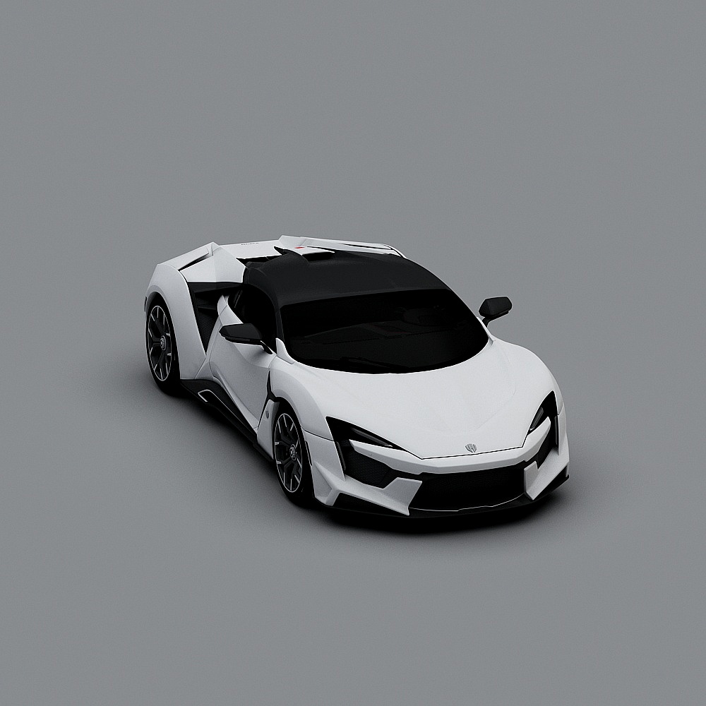 Wing of the Wind Futuristic Car 3D model