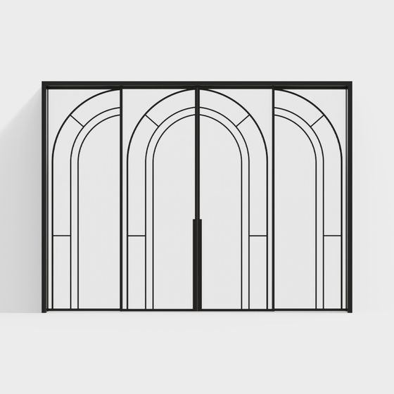 Art Deco Gate 3D model for Creative Projects