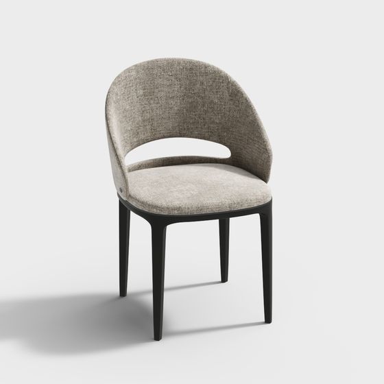 Elegant Curved Chair 3D model for Modern Spaces