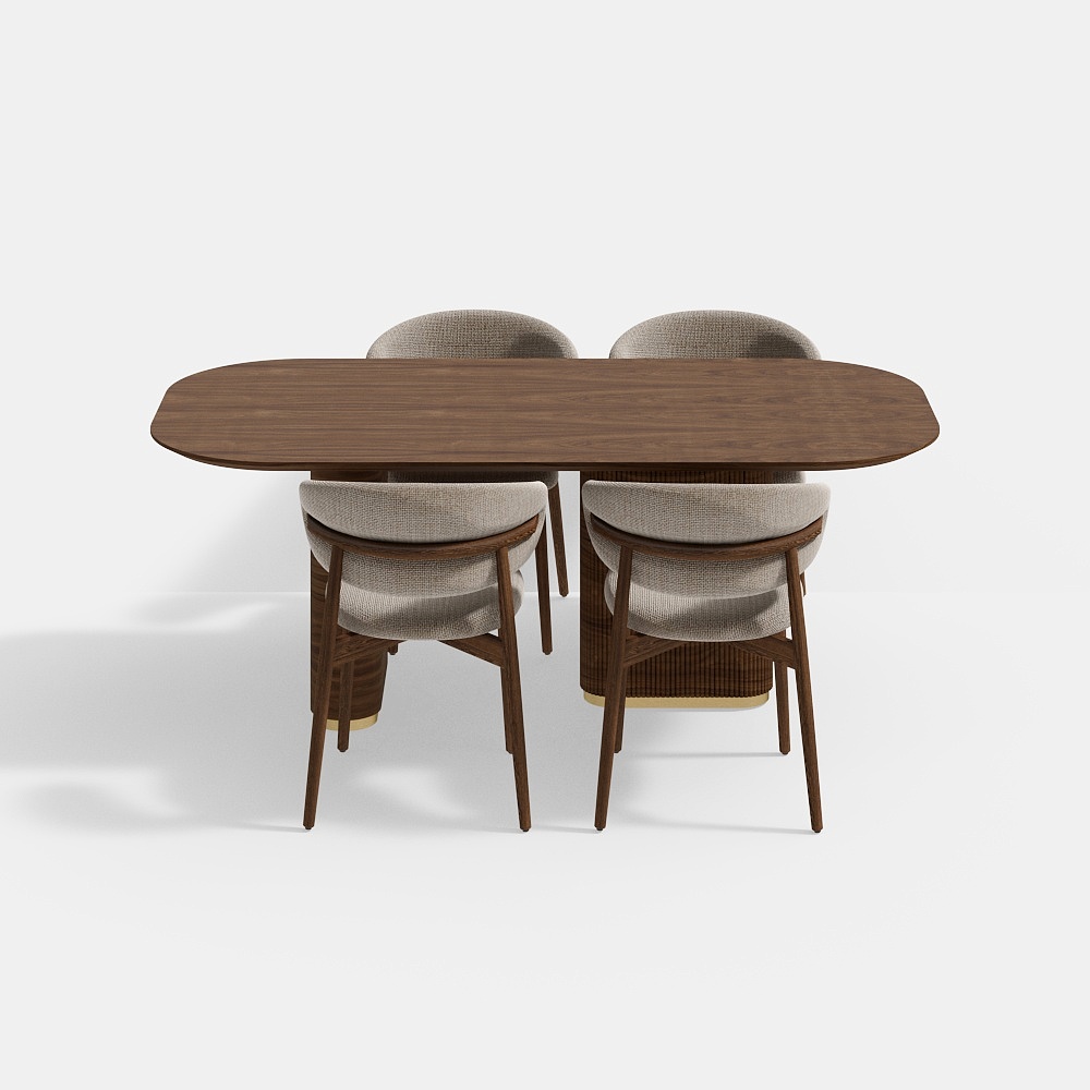 Modern Nordic Dining Table and Chair Set