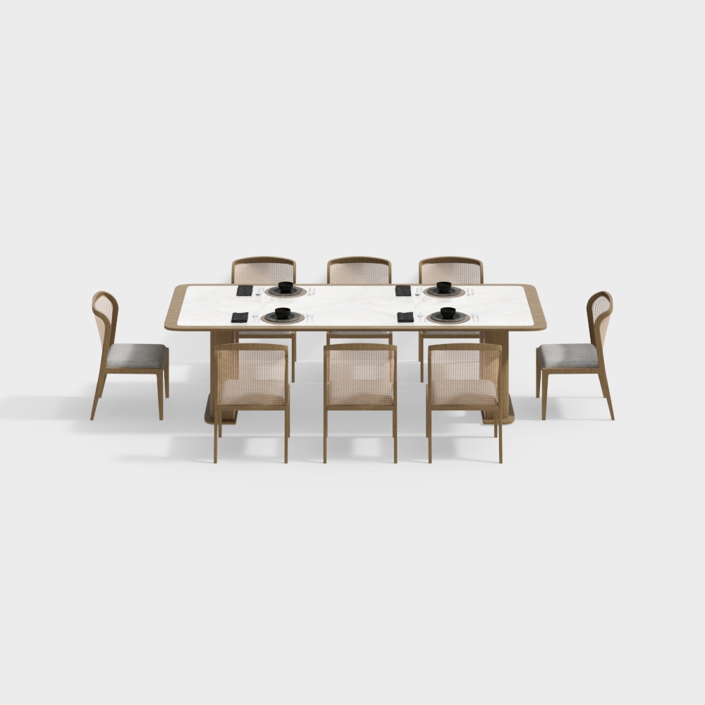 ชุดโต๊ะและเก้าอี้รับประทานอาหารสไตล์นีโอจีน