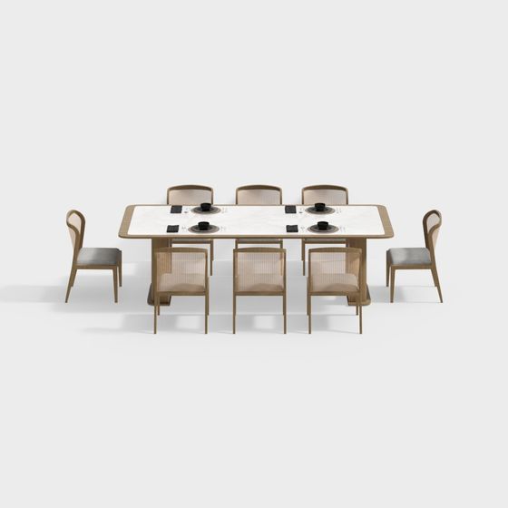 ชุดโต๊ะและเก้าอี้รับประทานอาหารสไตล์นีโอจีน