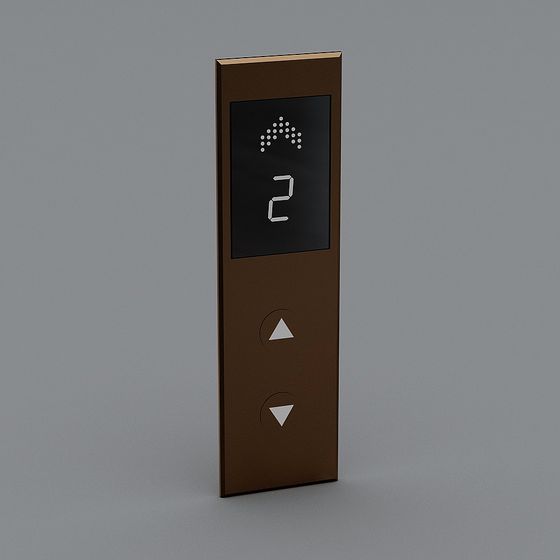 Futuristic Elevator Button 3D model