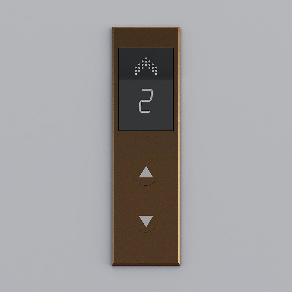 Elevator Button 3D Model with Minimalist Design