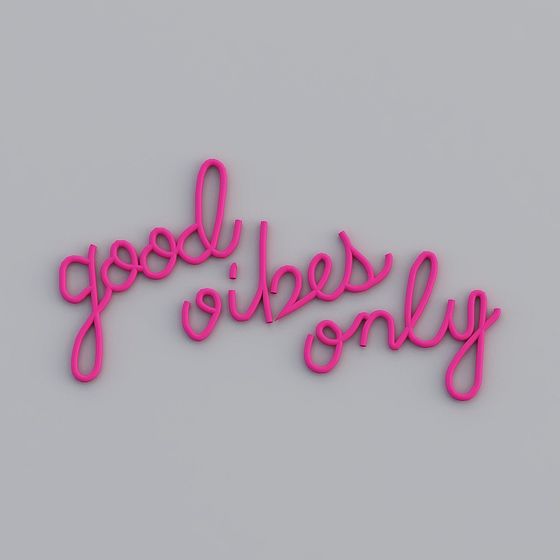 Good Vibes Only 3D model