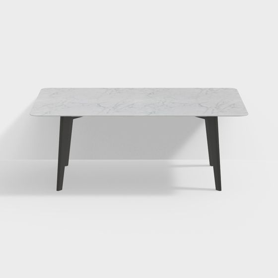 Elegant Marble Dining Table 3D model