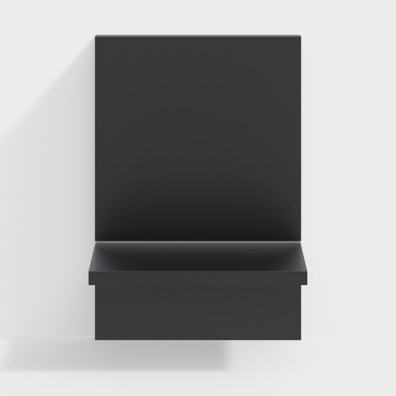 Stylish Floating Bookshelf 3D model for Contemporary Spaces