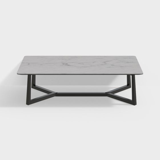 Urban Living Room Marble Coffee Table 3D model