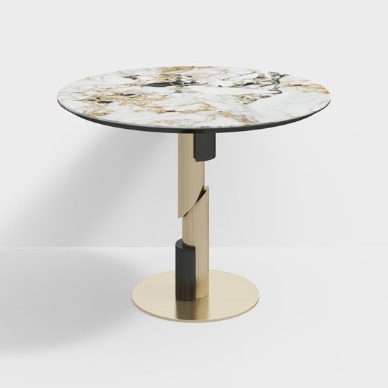 Elegant Round Table 3D model Design