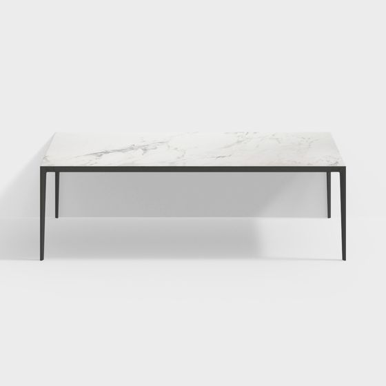 Elegant Black Dining Table 3D Model for Modern Spaces