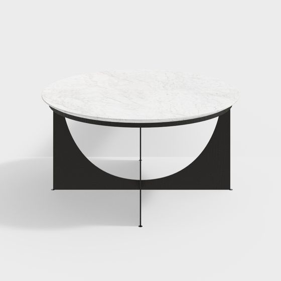 Stylish Low Poly Round Table 3D model