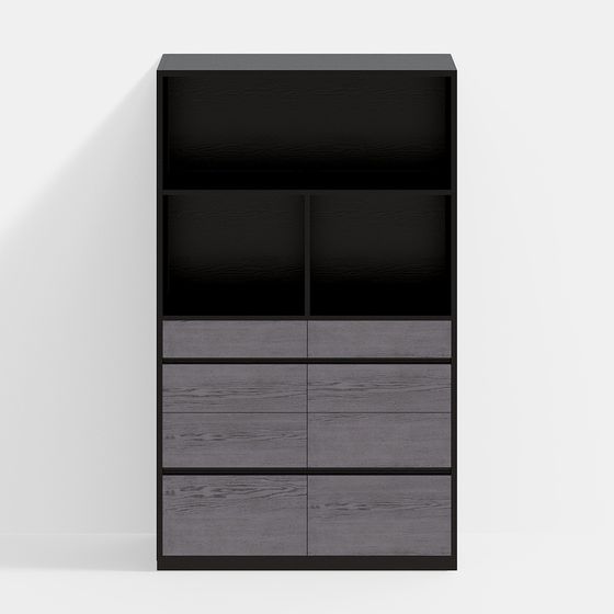 Elegant 3D Bookshelf Model for Modern Interiors