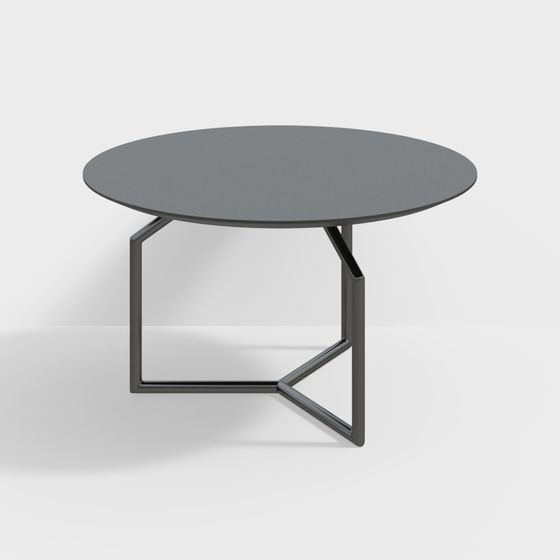 Geometric Charm Round Table 3D Model