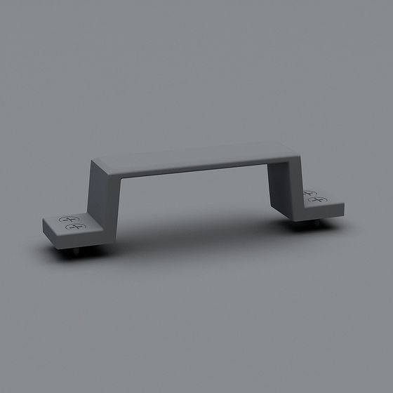 Industrial Handle 3D model in Low-Poly Style