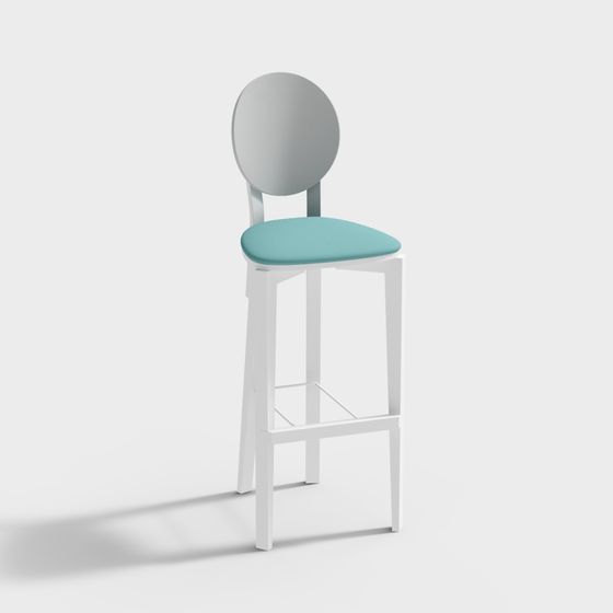 Modern Minimalist Round Stool 3D model