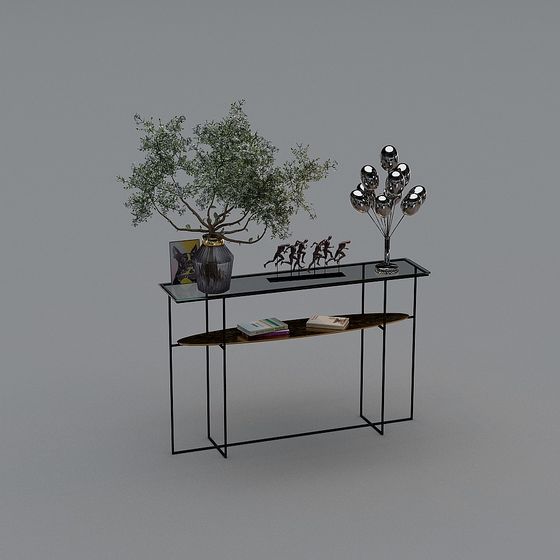 Elegant Console Table 3D model for Modern Interiors
