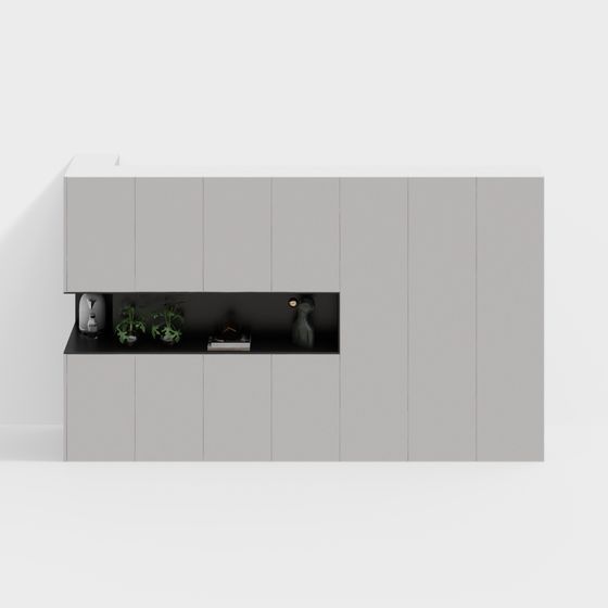 Stylish Minimalist Sideboard 3D model for Modern Spaces