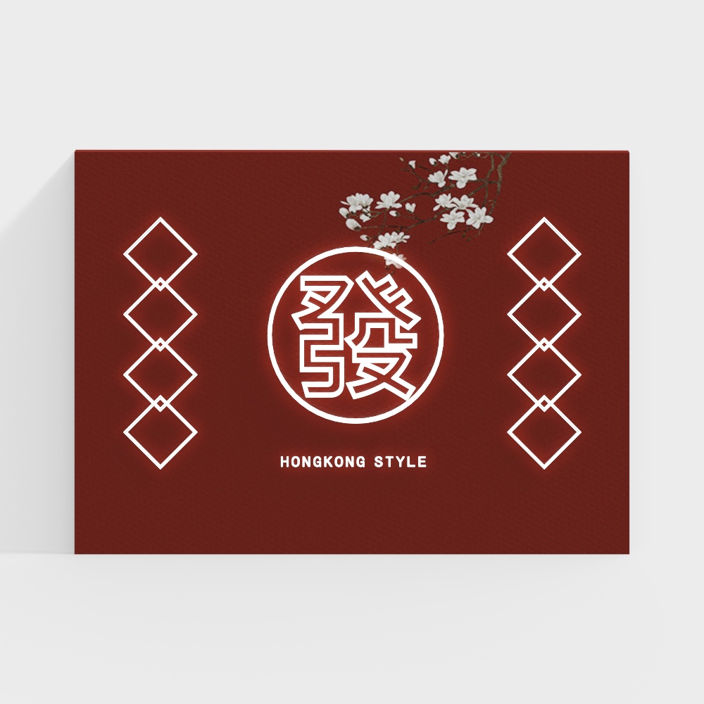 Background wall of new Chinese style chess room