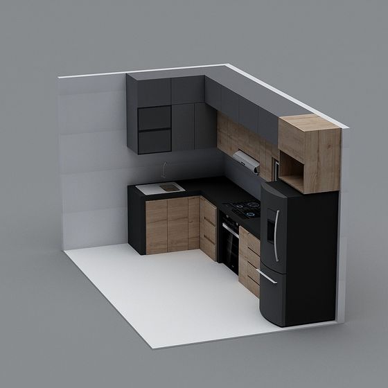 Modern Kitchen 3D Model Design