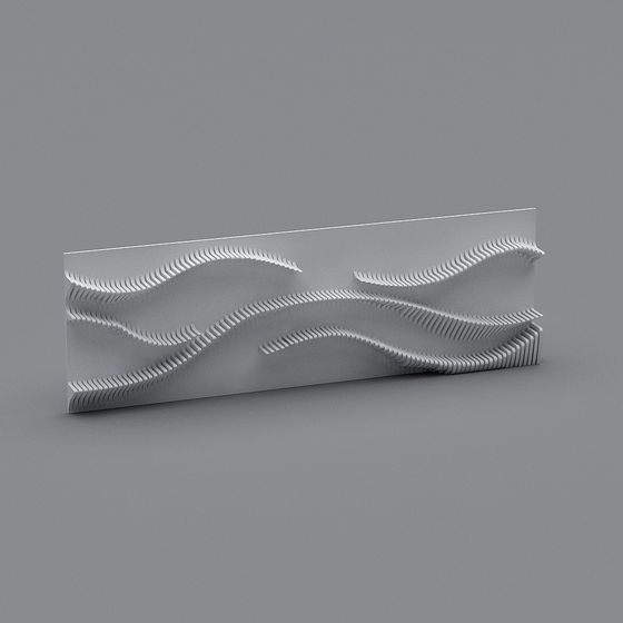 Wave Art Panel 3D model