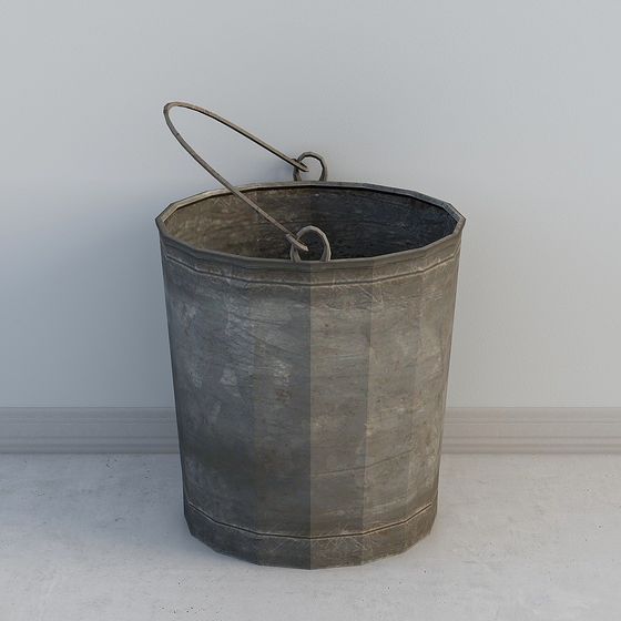 Ancient Bronze Bucket 3D model