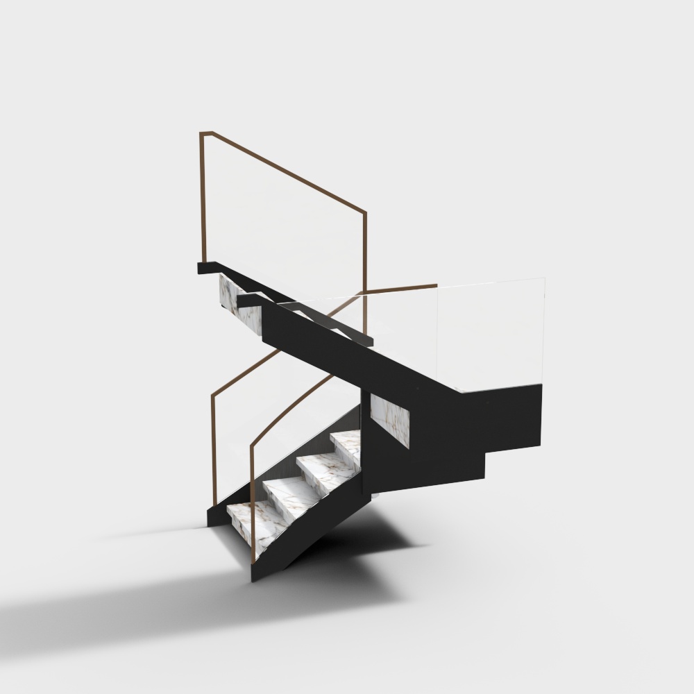 บันไดบาง ชั้นล่างพร้อมบันไดขอบ