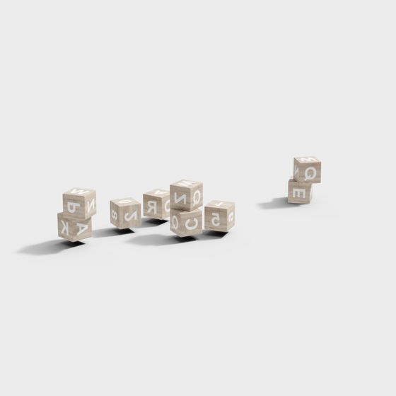Creative Letter Blocks 3D model