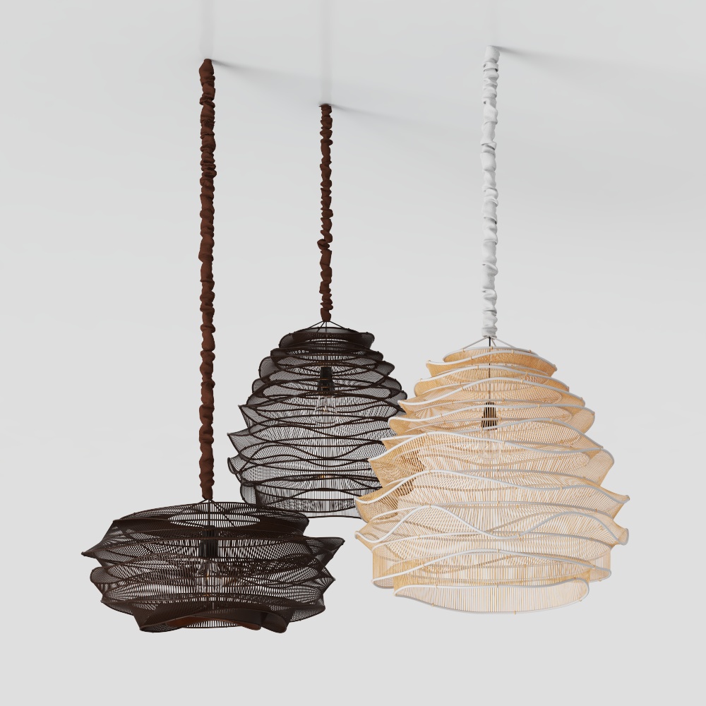 Roost bamboo cloud chandeliers