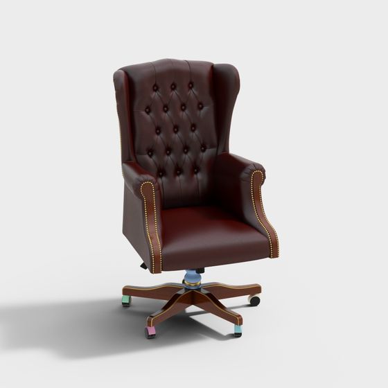 Elegant Retro Office Chair 3D model