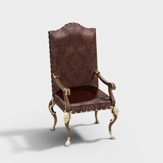 Royal Luxury Armchair 3D model for Elegant Interiors