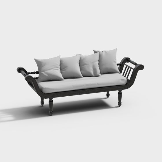 Victorian Elegance Sofa 3D model
