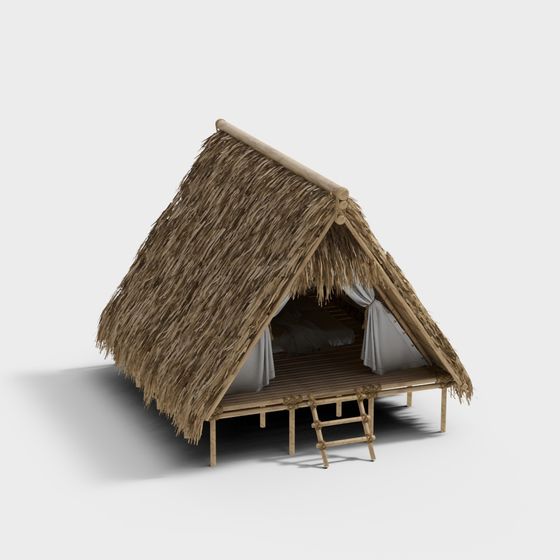 Bamboo Cottage 3D model