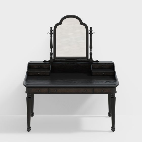 Sophisticated Dressing Table 3D model for Vintage Interiors
