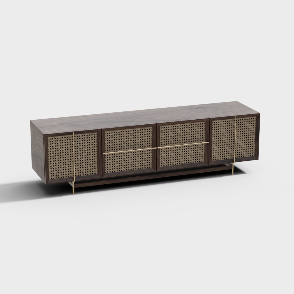 Rattan TV stand