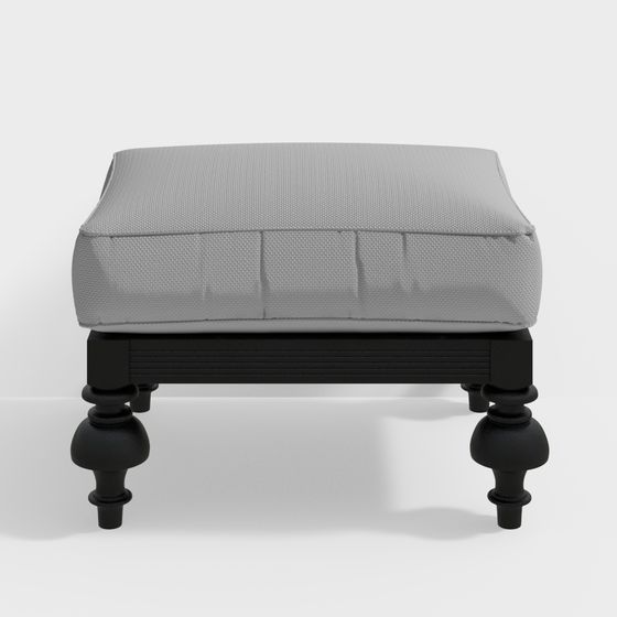 Minimalist Comfortable Footstool 3D model