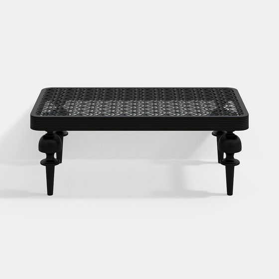 Hollow Metal Table 3D model for Modern Spaces