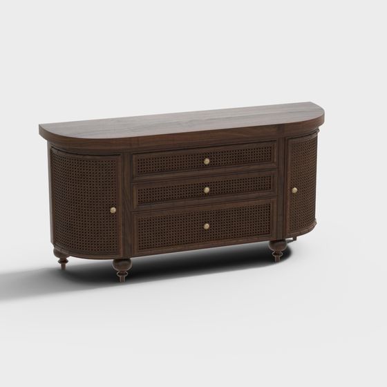 Vintage Style Dressing Table 3D model