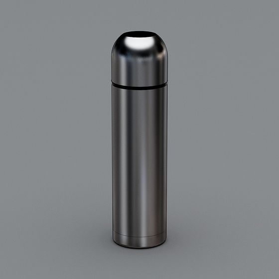 Sleek Stainless Steel Thermos 3D model