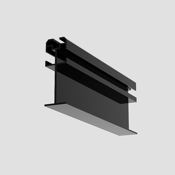 Elegant Angle Line 3D Model in Black