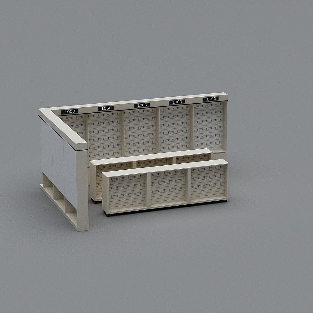 Modern Retail Display Cabinet 3D model