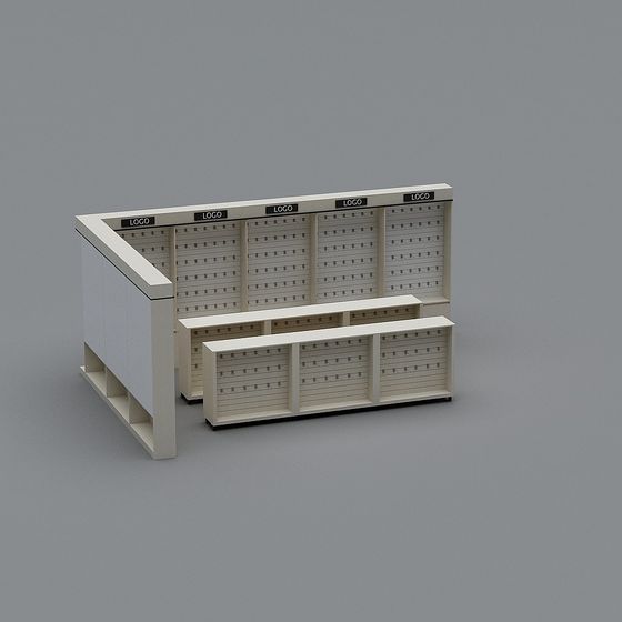 Modern Retail Display Cabinet 3D model