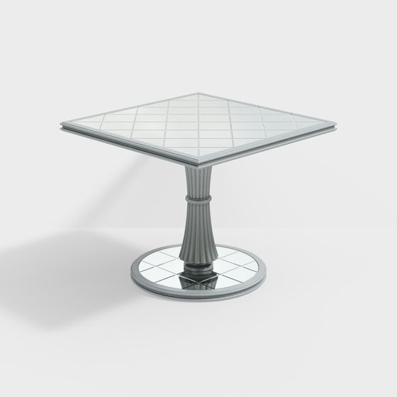 Elegant Diamond Glass Table 3D model