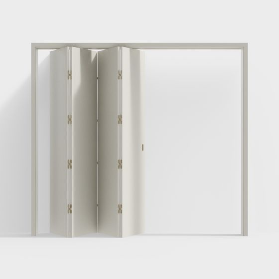 Modern Earth Colored Folding Door 3D Model
