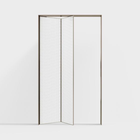Modern Brown Glass Folding Door 3D Model